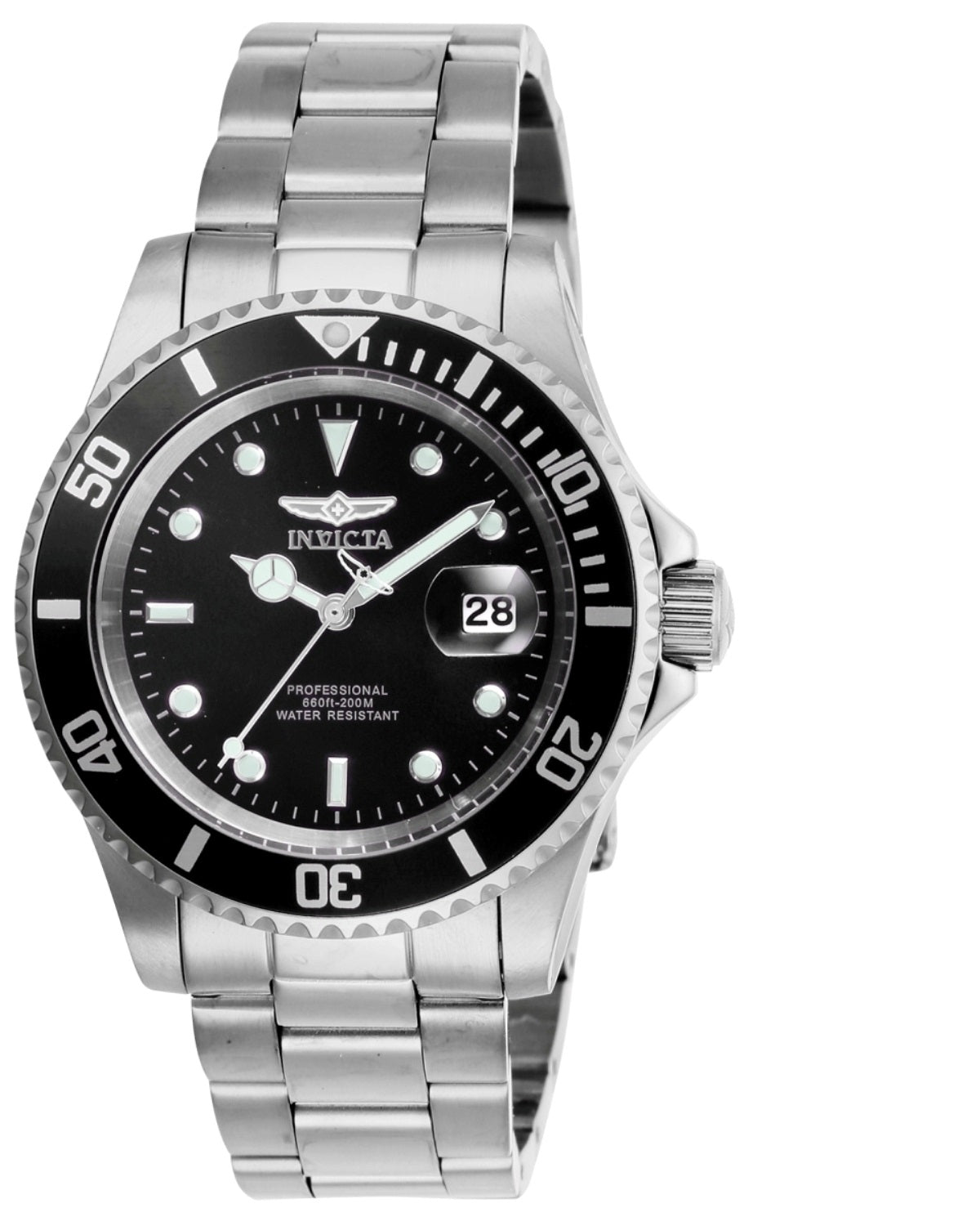 Invicta Men's 26970 Pro Diver Quartz 3 Hand Black Dial Watch