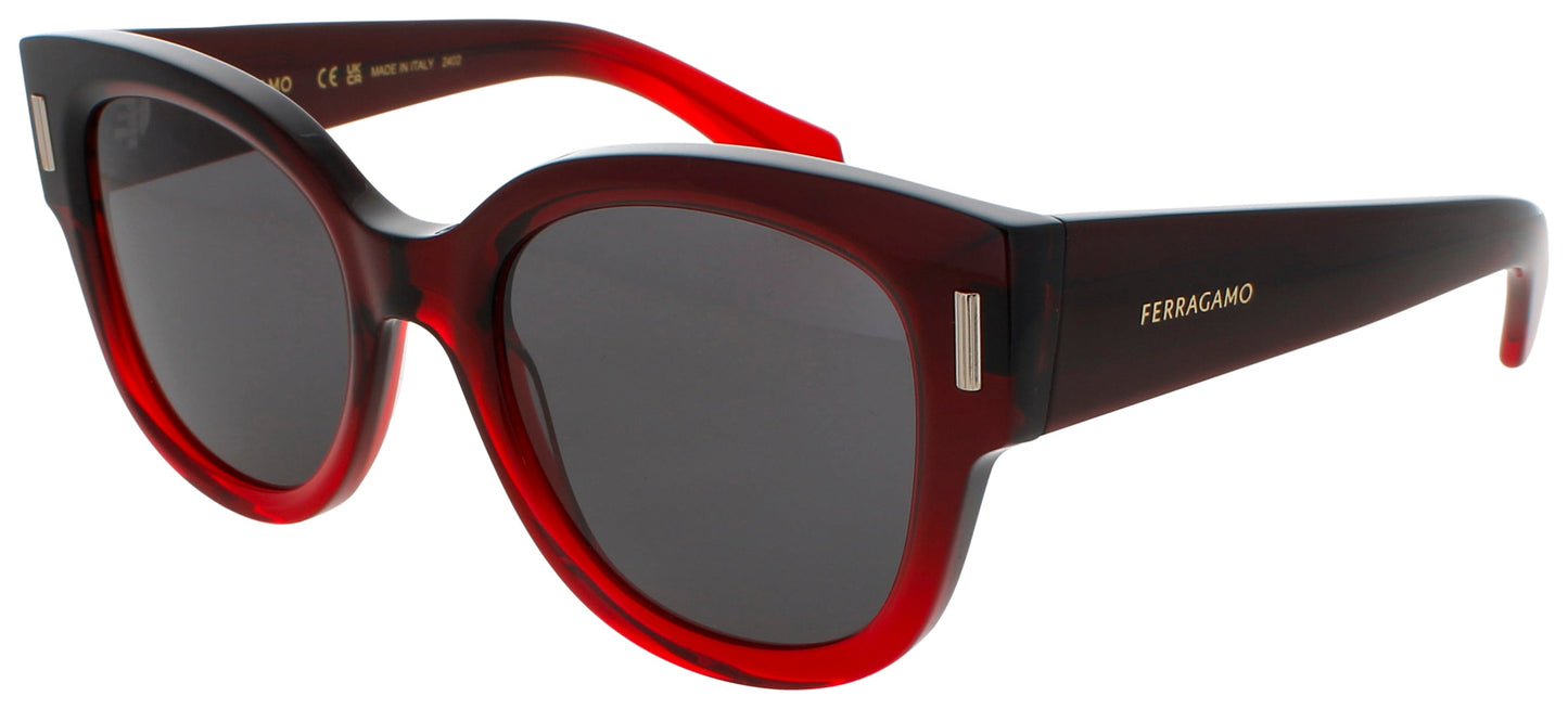 FERRAGAMO Grey Oval Ladies Sunglasses SF-SF2007S-615